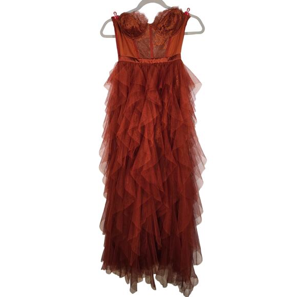 For Love And Lemons Bustier Gown. Rust Color. Size XS. - Picture 1 of 10